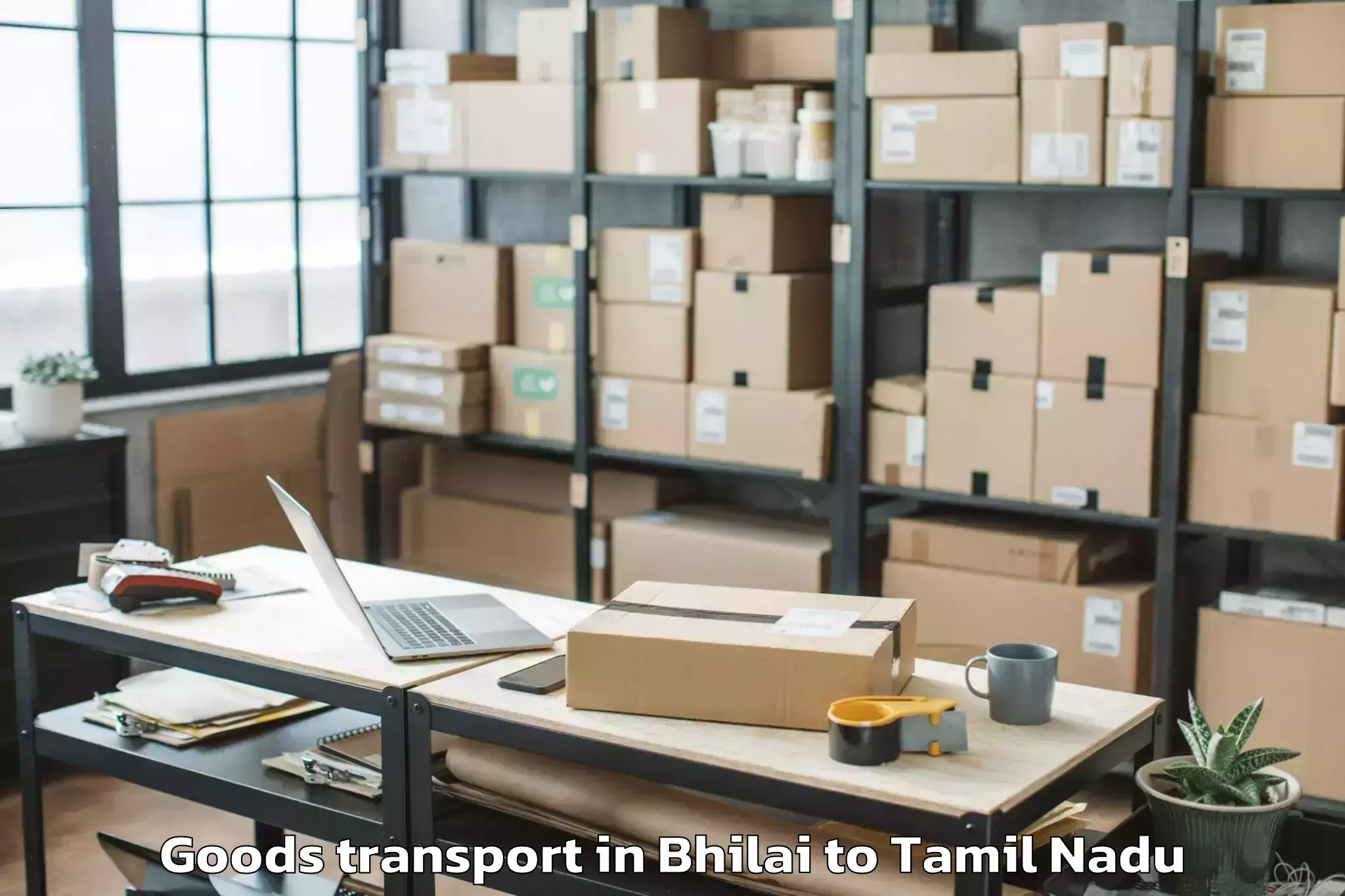 Quality Bhilai to Vettaikkaranpudur Goods Transport